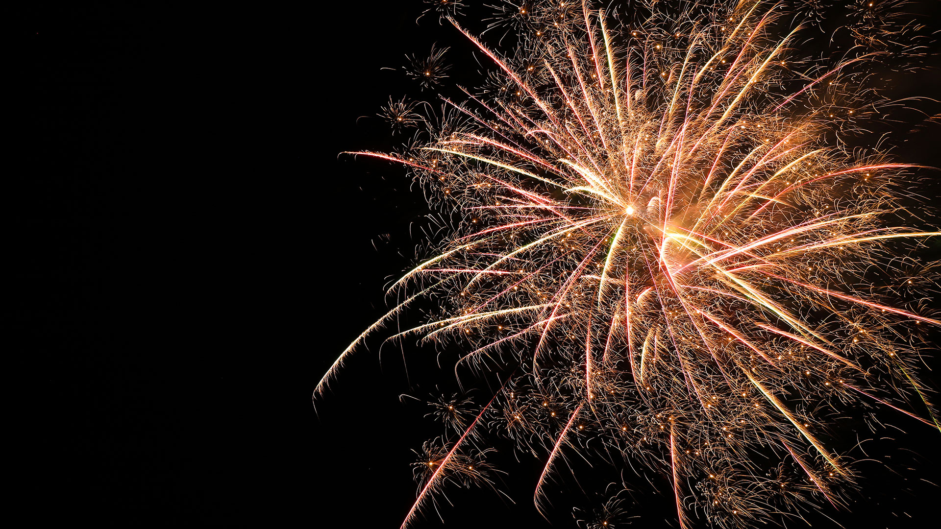 Ein Feuerwerk im Nachthimmel